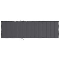 Ligbedkussen 200x50x3cm oxford stof antracietkleurig 5