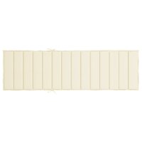 Ligbedkussen 200x50x3cm oxford stof cr&amp;egrave;mekleurig 5