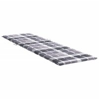 Ligbedkussen200x60x3 cm oxford stof ruitpatroon grijs 4