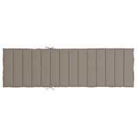 Ligbedkussen 200x70x3 cm oxford stof taupe 5