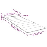 Ligbedkussen 180x60x4 cm oxford stof beige 9
