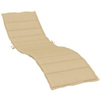 Ligbedkussen 200x60x4 cm stof gem&amp;ecirc;leerd beige 2