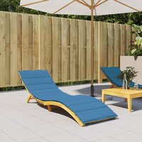Ligbedkussen 200x60x4 cm stof gem&amp;ecirc;leerd blauw 3