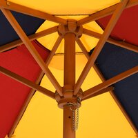 Picknicktafel voor 4 kinderen met parasol rond vurenhout 9