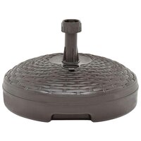 Parasolvoet gevuld met zand/water 20 L kunststof rattan bruin 2