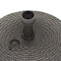 Parasolvoet gevuld met zand/water 20 L kunststof rattan bruin 5