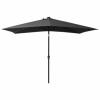 Parasol met LED&amp;apos;s en stalen paal 2x3 m antracietkleurig 3