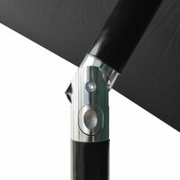 Parasol met LED&amp;apos;s en stalen paal 2x3 m antracietkleurig 7
