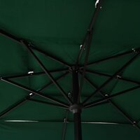 Parasol 3-laags met aluminium paal 2,5x2,5 m groen 5