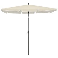 Parasol met paal 210x140 cm zandkleurig 2