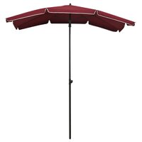 Parasol met paal 200x130 cm bordeauxrood 2