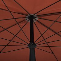 Parasol met paal 200x130 cm terracottakleurig 5