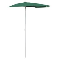 Parasol half met paal 180x90 cm groen 2