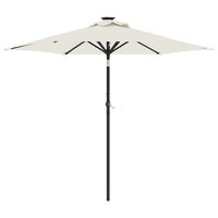 Parasol met stalen paal 225x225x212 cm wit 2
