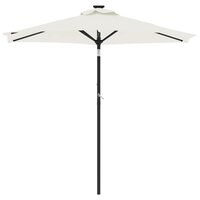 Parasol met stalen paal 225x225x212 cm wit 3