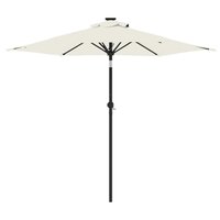 Parasol met stalen paal 225x225x212 cm wit 4