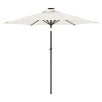 Parasol met stalen paal 225x225x212 cm wit 5