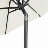 Parasol met stalen paal 225x225x212 cm wit 7