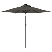 Parasol met stalen paal 225x225x212 cm antracietkleurig 2