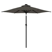 Parasol met stalen paal 225x225x212 cm antracietkleurig 4