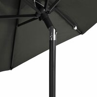 Parasol met stalen paal 225x225x212 cm antracietkleurig 7