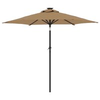 Parasol met stalen paal 225x225x212 cm taupe 5