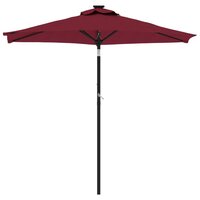Parasol met stalen paal 225x225x212 cm bordeauxrood 3