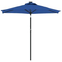 Parasol met stalen paal 225x225x212 cm azuurblauw 3