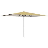 Tuinparasol 200 x 300 cm Polyester Rechthoekig Geel en Wit 2