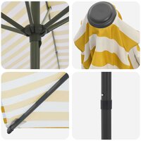 Tuinparasol 200 x 300 cm Polyester Rechthoekig Geel en Wit 5
