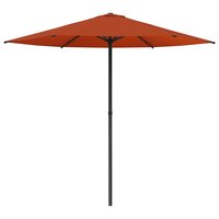 Tuinparasol 230 x 230 cm Polyester Rechthoekig Terracotta 2
