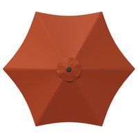 Tuinparasol 230 x 230 cm Polyester Rechthoekig Terracotta 4