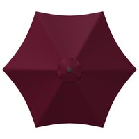 Tuinparasol 230 x 230 cm Polyester Rechthoekig Bordeaux Rood 4