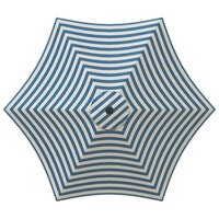 Tuinparasol 230 x 230 cm Polyester Rechthoekig Blauw en Wit 4
