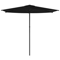Tuinparasol 270 x 270 cm Polyester Rechthoekig Zwart 2