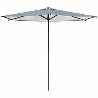 Tuinparasol 270 x 270 cm Polyester Rechthoekig Blauw en Wit 2