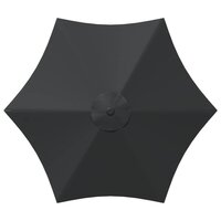 Tuinparasol 300 x 300 cm Polyester Rechthoekig Antracietkleurig 4
