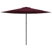Tuinparasol 300 x 300 cm Polyester Rechthoekig Bordeaux Rood 2