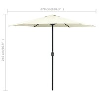 Parasol met aluminium paal 270x246 cm zandwit 6