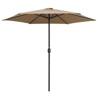 Parasol met aluminium paal 270x246 cm taupe 2