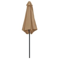 Parasol met aluminium paal 270x246 cm taupe 4