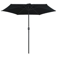 Parasol met aluminium paal 270x246 cm zwart 3