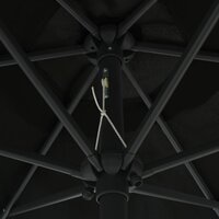 Parasol met aluminium paal 270x246 cm zwart 5