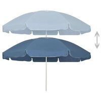 Strandparasol 240 cm blauw 2