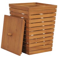 Wasmand 30x30x45 cm massief teakhout 3