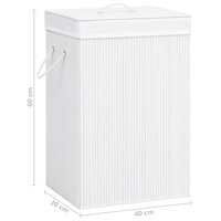 Wasmand met 2 vakken 72 L bamboe wit 9
