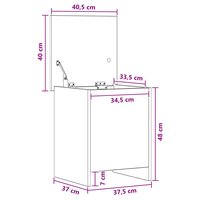 Opbergkist met opslag Oud hout 40 x 40 x 50 cm Bewerkt hout 9