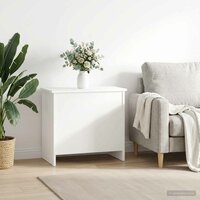 Opbergkist met opslag Wit 60 x 40 x 50 cm Bewerkt hout 4