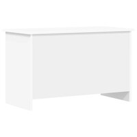 Opbergkist met opslag Wit 80 x 40 x 50 cm Bewerkt hout 2