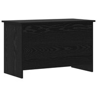 Opbergkist met opslag Zwart eiken 80 x 40 x 50 cm Bewerkt hout 2